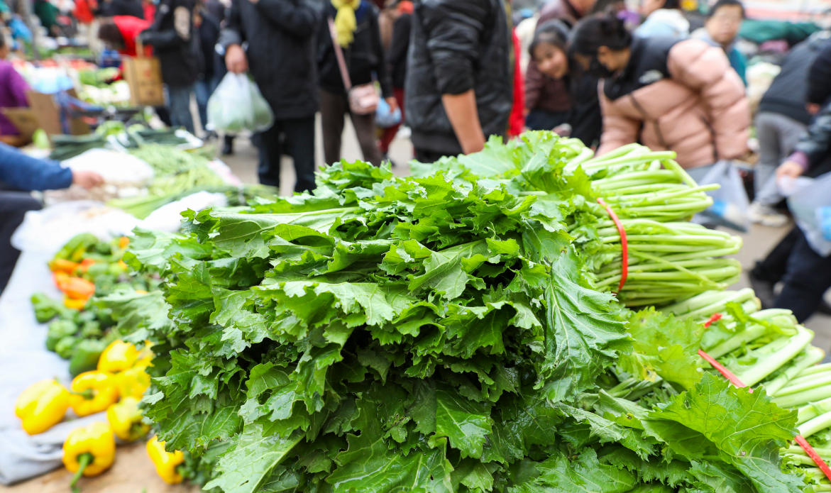 橋西區(qū)串窯街的北方蔬菜批發(fā)市場熱鬧非凡